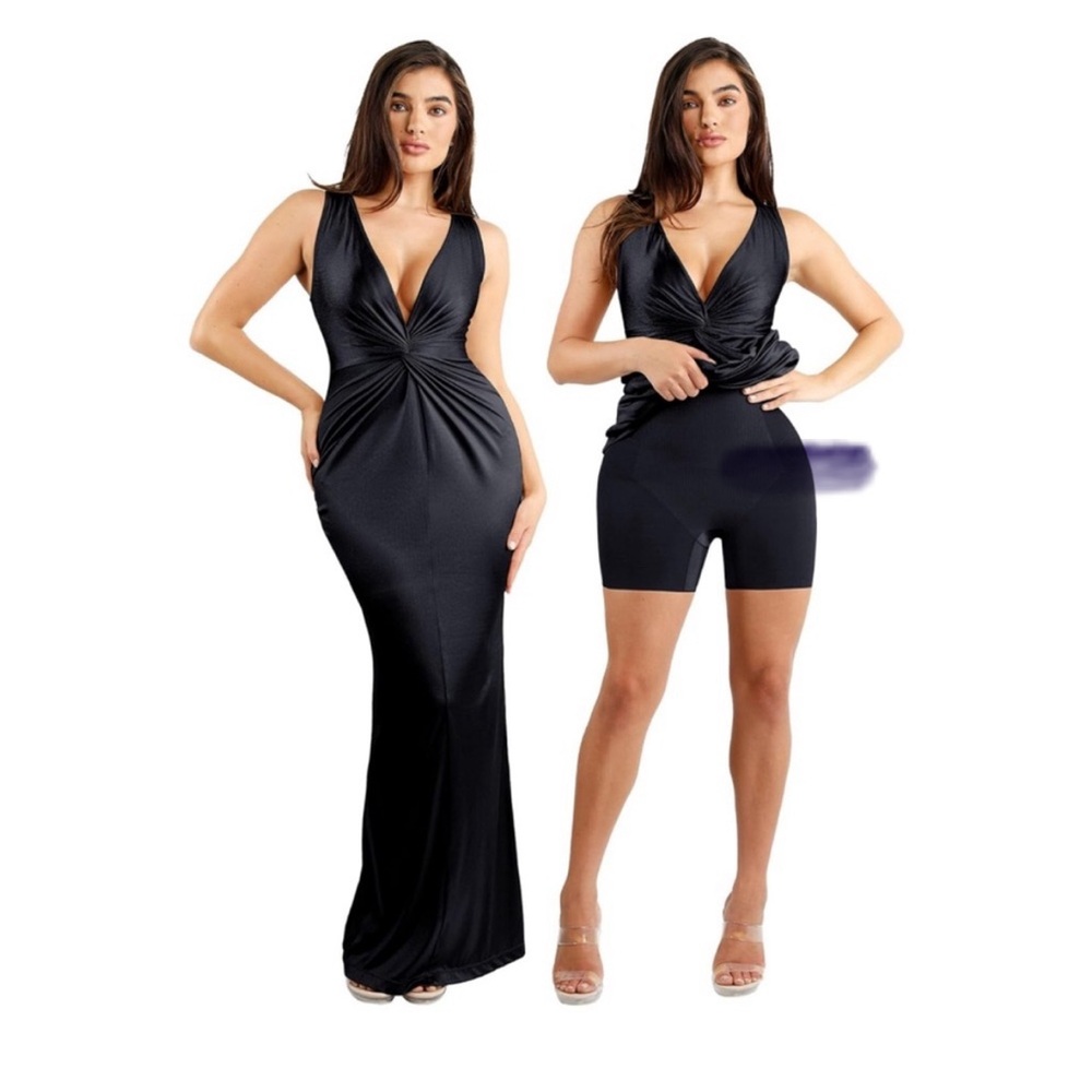 Popilush Black Dress with Shapewear XL